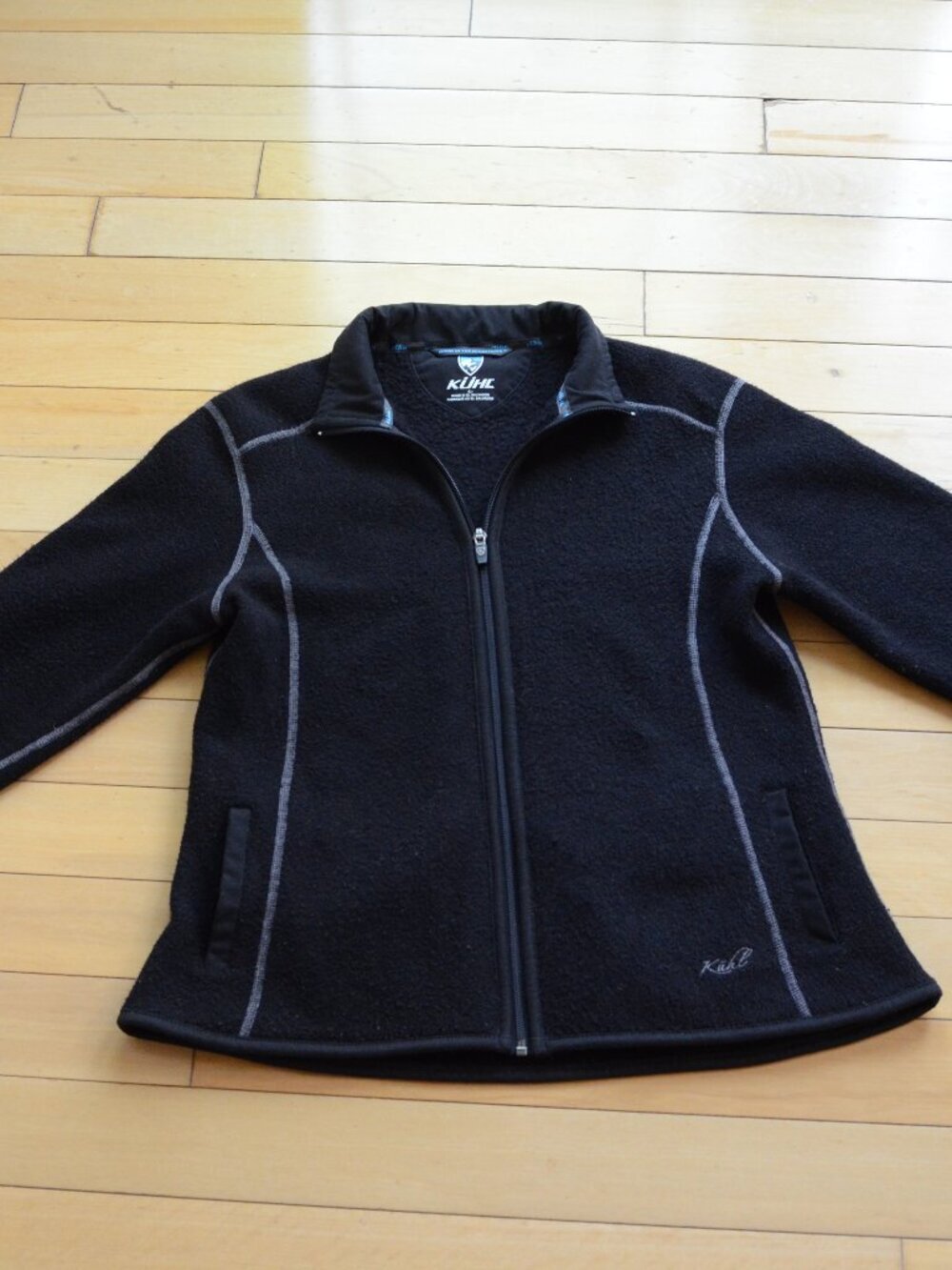 Kuhl Alfpaca Fleece Large Sweater Jacket Black